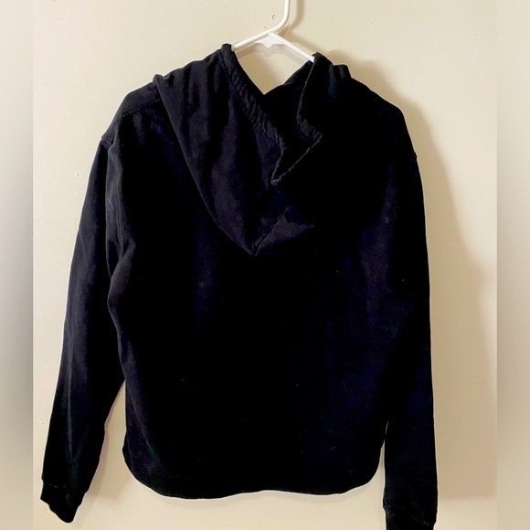 Patagonia P-6 Logo Uprisal Hoodie Mens XL Black Pullover Sweatshirt With Pockets - Picture 2 of 5